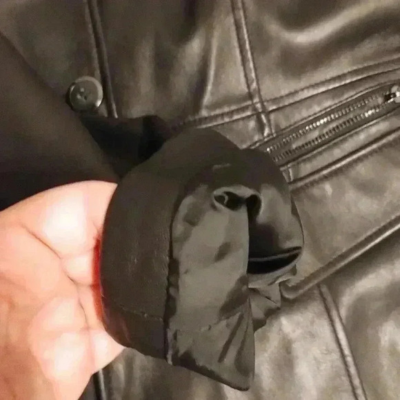 Button Front Lamb Jacket With Zipper Detail Pockets sz M - Picture 8 of 13